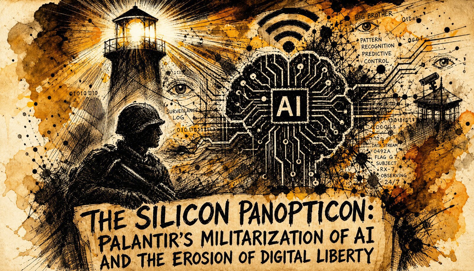 Cover Image The Silicon Panopticon: Palantir's Militarization of AI and the Erosion of Digital Liberty