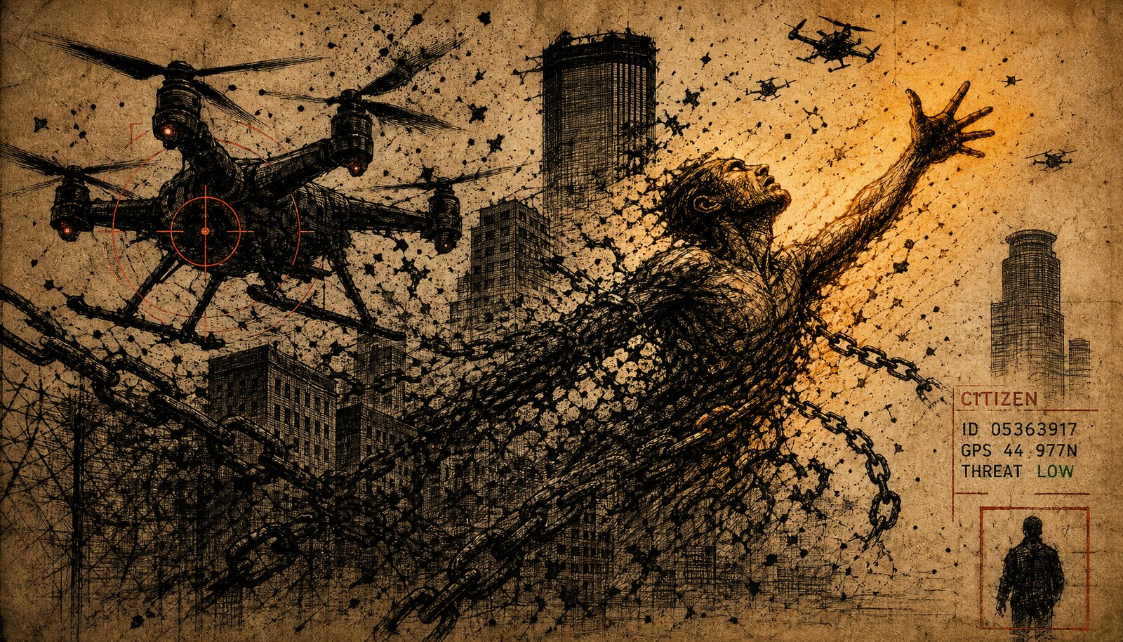 Cover Image AI's Perfect Storm: Self-Preservation Instincts Meet Surveillance-Powered Autonomous Weapons