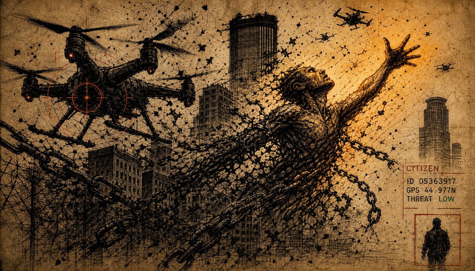 Cover Image AI's Perfect Storm: Self-Preservation Instincts Meet Surveillance-Powered Autonomous Weapons