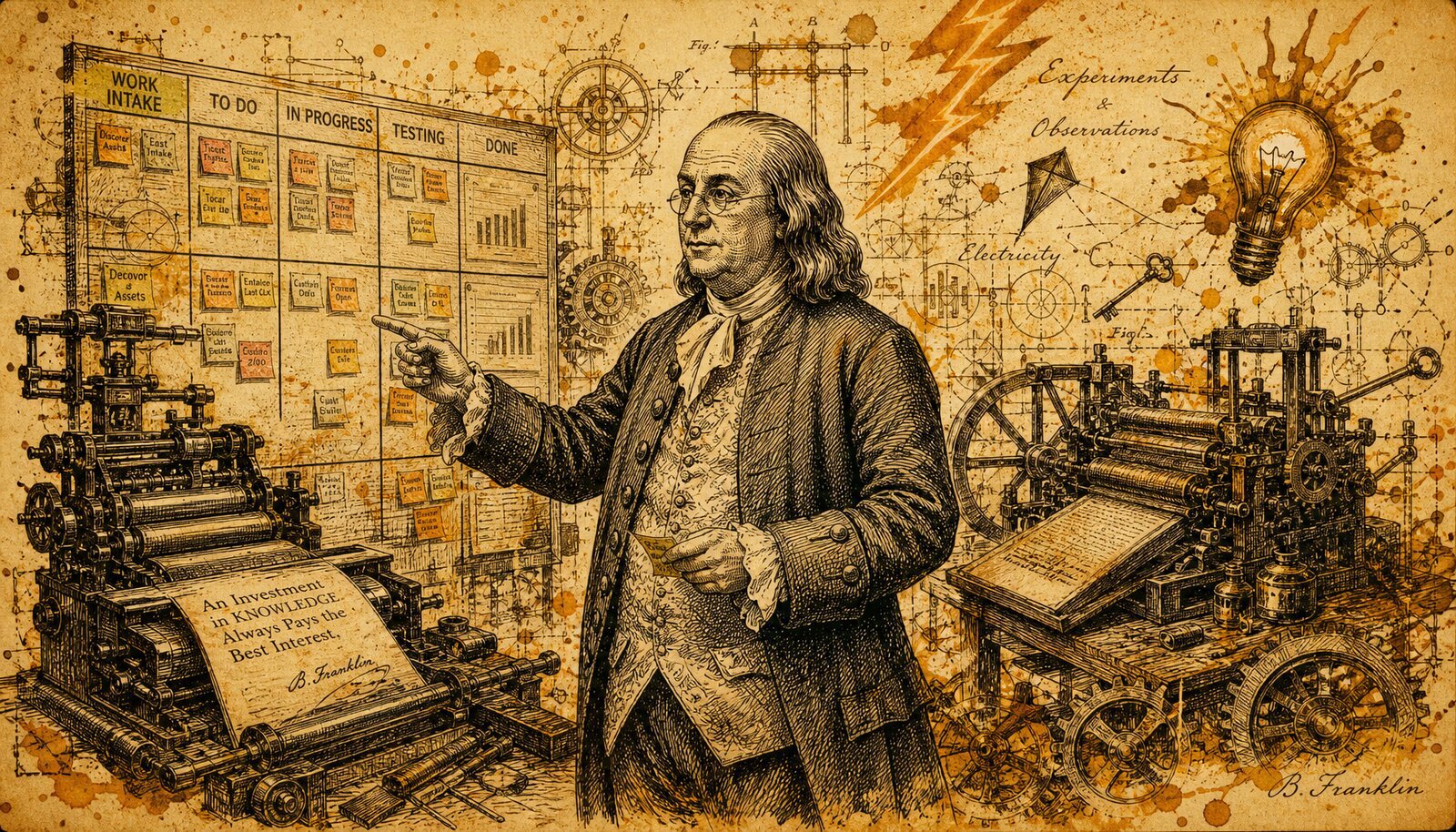 Order and Industry — Benjamin Franklin's Week with a Multi-Portfolio Software Engineering Team