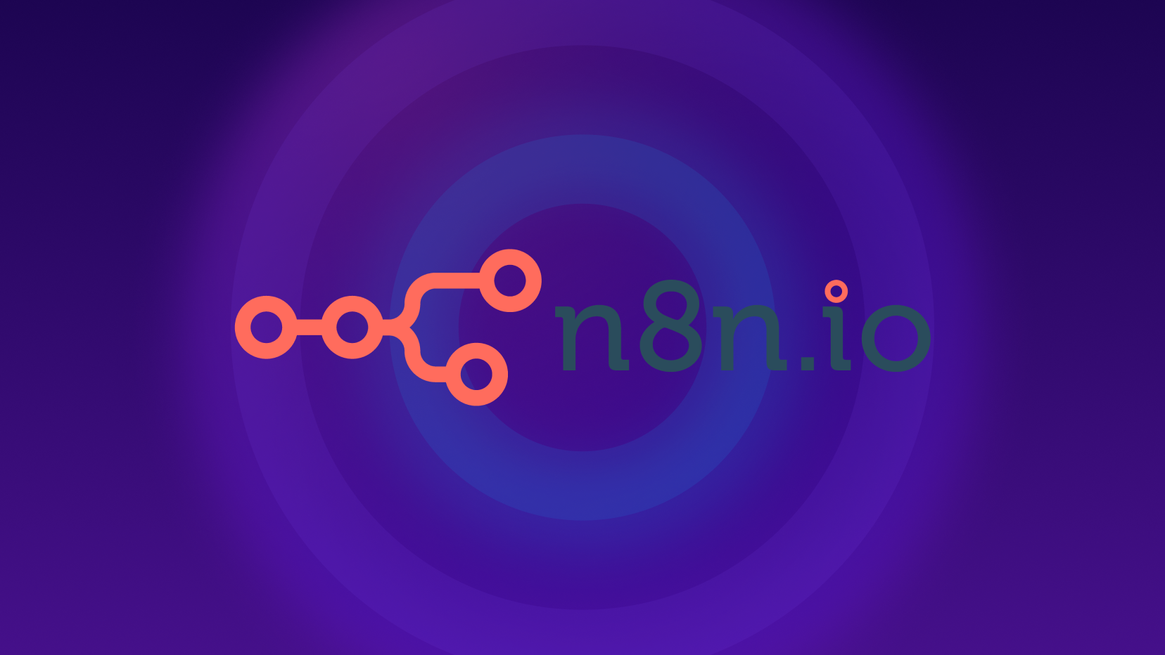 n8n logo on a background of concentric rings